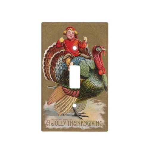 Thanksgiving Turkey Funny Vintage Greetings Light Switch Cover