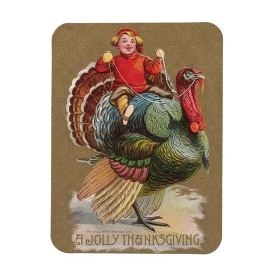Thanksgiving Turkey Funny Vintage Greetings Magnet ...
