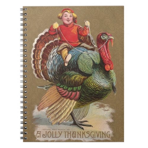 Thanksgiving Turkey Funny Vintage Greetings Notebook