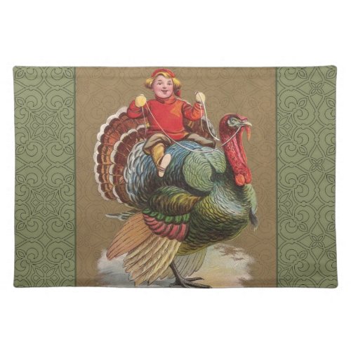 Thanksgiving Turkey Funny Vintage Greetings Placemat