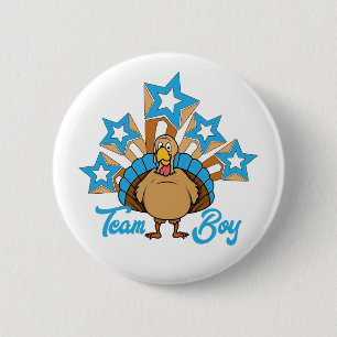 Thanksgiving Turkey Gender Reveal - Team Boy Button