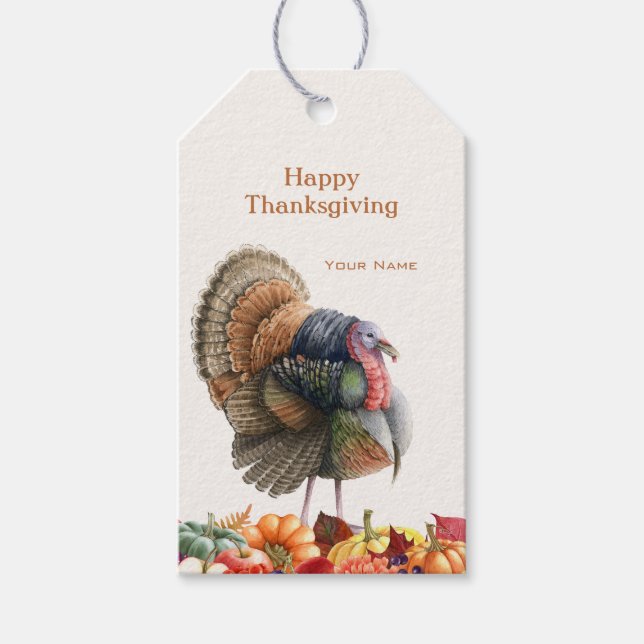 Thanksgiving Turkey Gift Tag (Front)