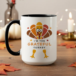 Thanksgiving Turkey Grateful Fall Friendsgiving Mug