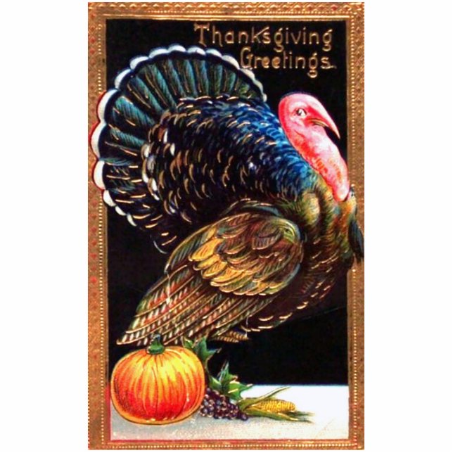 Thanksgiving Turkey Greetings Photo Sculpture (Front)