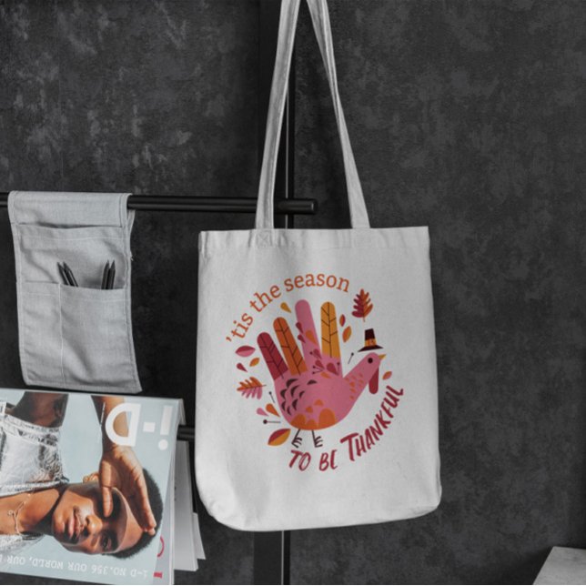 Thanksgiving Turkey Hand Tote Bag (Creator Uploaded)