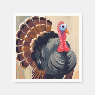 Thanksgiving Turkey Happy Thanksgiving Party Napkins