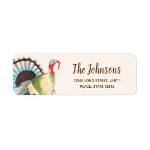 Thanksgiving Turkey Holiday Address Labels