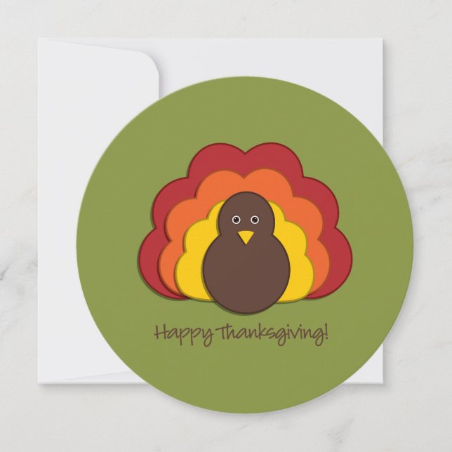 Thanksgiving turkey holiday card (Front)