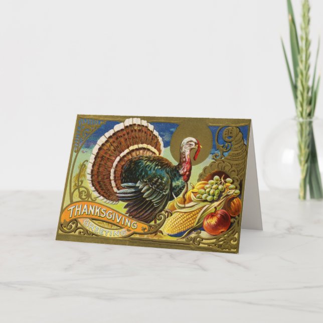 Thanksgiving Turkey Holiday Card (Front)