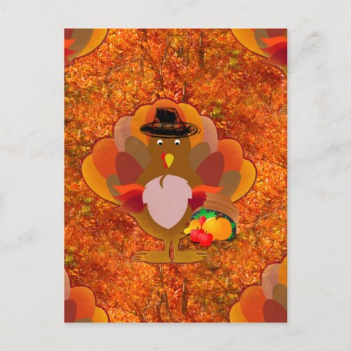 thanksgiving turkey holiday postcard