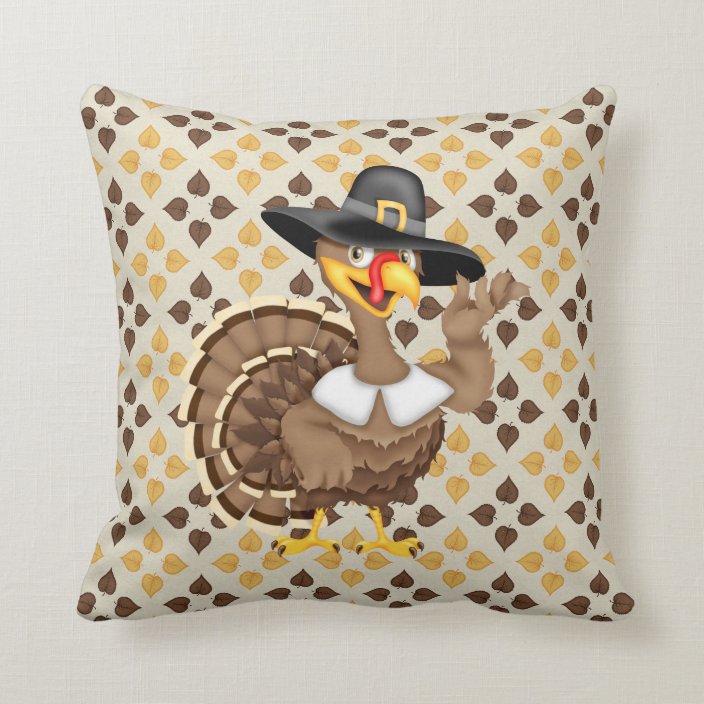 Thanksgiving Turkey Holiday throw pillow | Zazzle.com