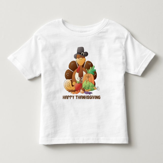 Thanksgiving turkey Holiday toddler t-shirt (Front)