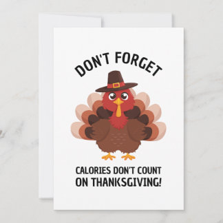 Thanksgiving Turkey Humor Funny Fall Joke Holiday Card