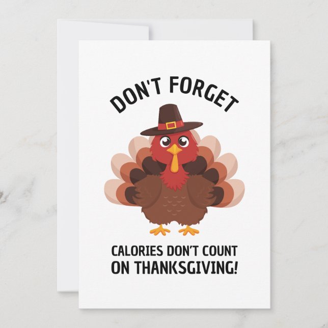 Thanksgiving Turkey Humor Funny Fall Joke Holiday Card (Front)