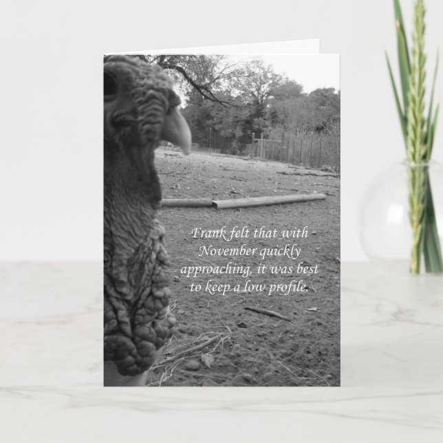 Thanksgiving Turkey Humor Holiday Card (Front)