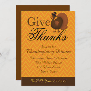 Thanksgiving Turkey Invitation