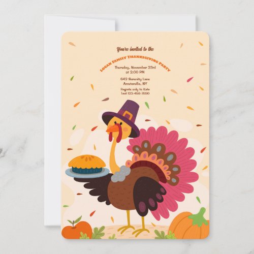 Thanksgiving Turkey Invitation