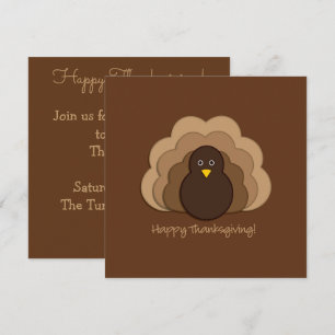 Thanksgiving turkey invitation