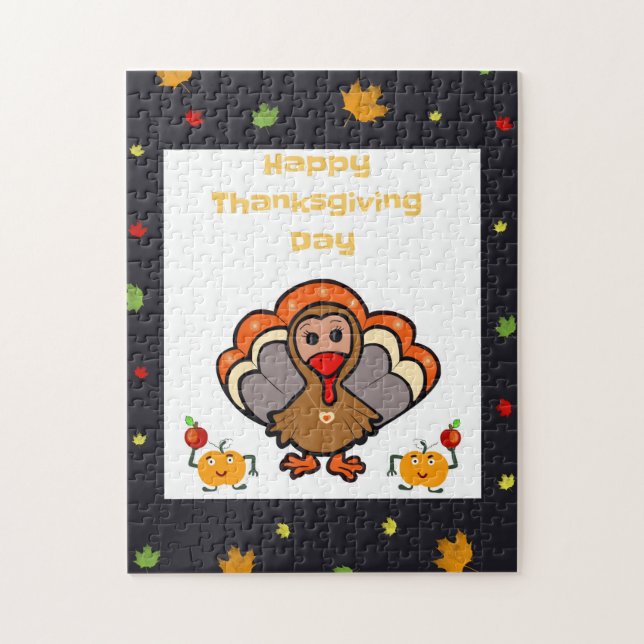 Thanksgiving turkey jigsaw puzzle (Vertical)