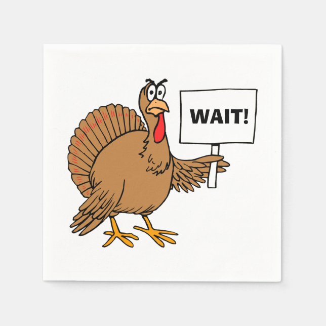 Thanksgiving Turkey Joke Napkins (Front)