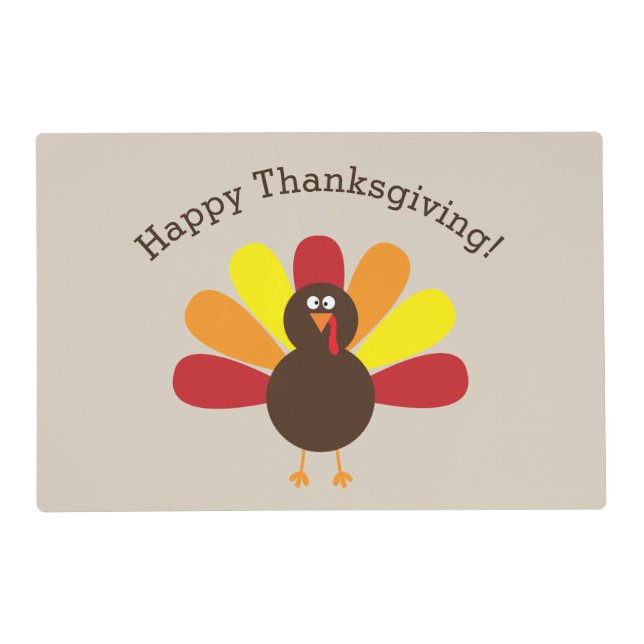 Thanksgiving Turkey Kids' Placemats (Front)