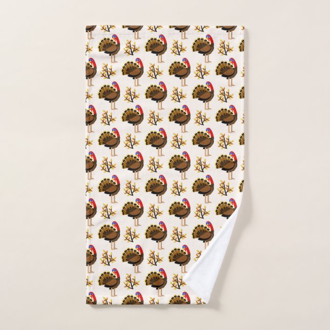 Thanksgiving Turkey Kitchen Dish Towel (Hand Towel)