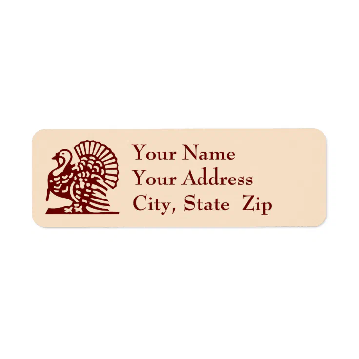 Thanksgiving Turkey Label | Zazzle