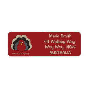 Thanksgiving turkey label