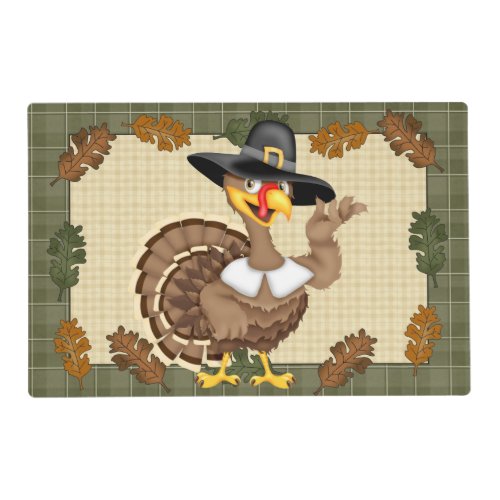 Thanksgiving Turkey laminated paper place mat
