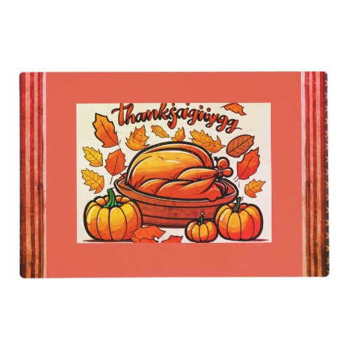 Thanksgiving Turkey Laminated Placemat