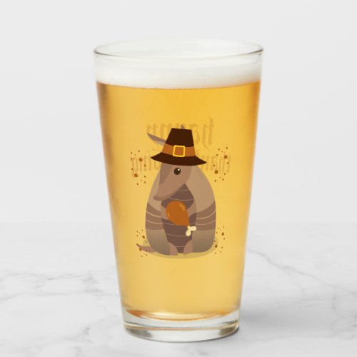 Thanksgiving Turkey Leg Armadillo Texas Glass