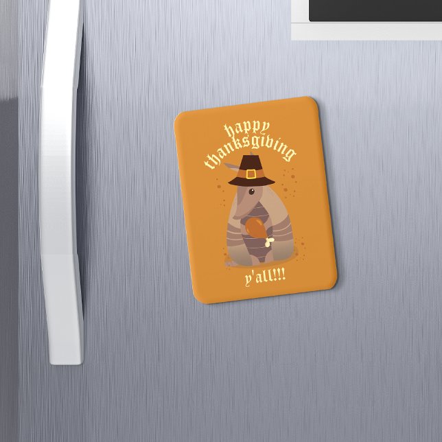 Thanksgiving Turkey Leg Armadillo Texas Magnet (Creator Uploaded)