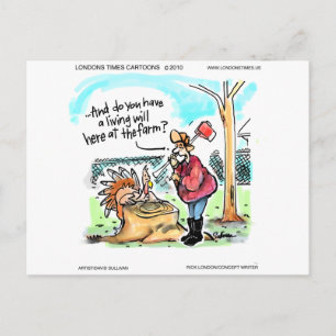 Thanksgiving Turkey Living Will Funny Gifts & Card