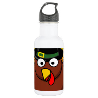 Thanksgiving Turkey Logo Create a Holiday Water Bottle