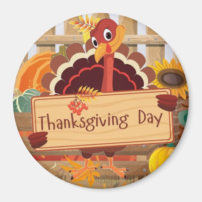 Thanksgiving Turkey Magnet (Front)