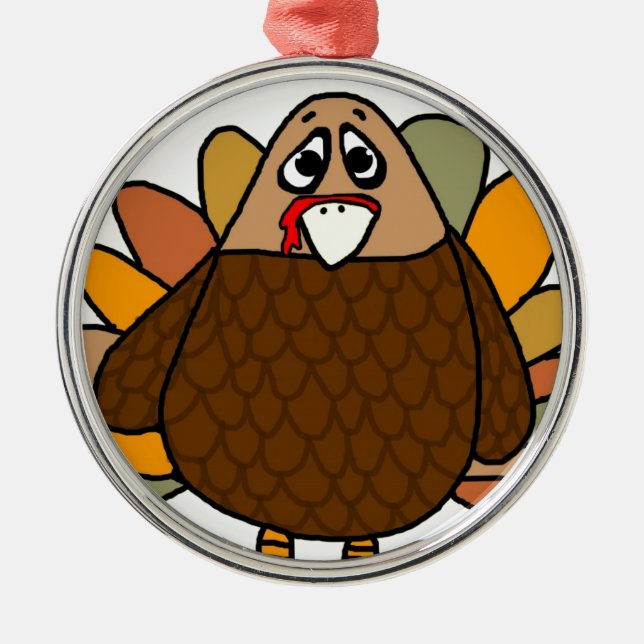 Thanksgiving Turkey Metal Ornament (Front)