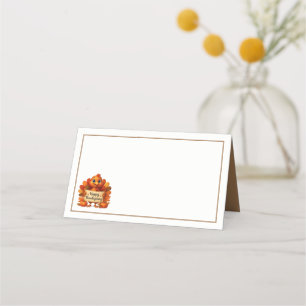 Thanksgiving Turkey Name Place Cards