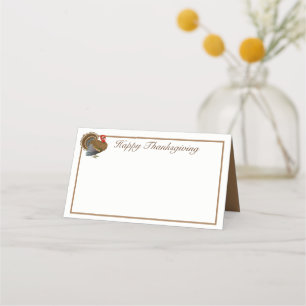 Thanksgiving Turkey Name Place Cards