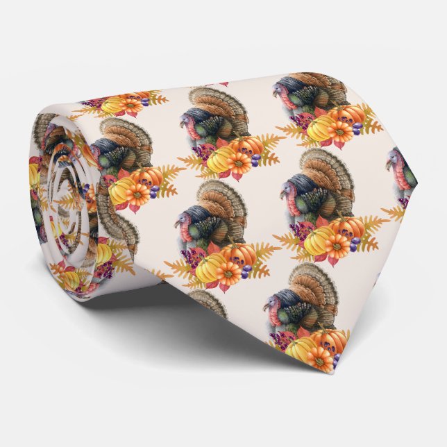 Thanksgiving Turkey Neck Tie (Rolled)