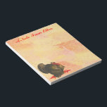 Thanksgiving Turkey Notepad<br><div class="desc">5.5” x 6” customizable notepad with a vintage image of a hearty turkey with red and gold autumn leaves at its feet on yellow and orange grunge. See matching notebook. See the entire Thanksgiving Notepad collection in the HOLIDAYS section.</div>