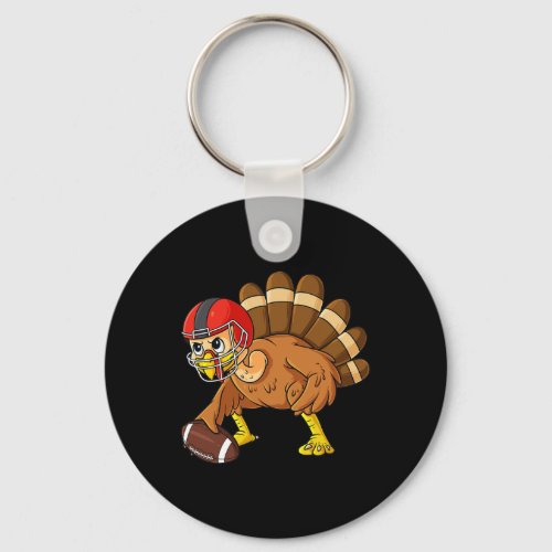 Thanksgiving Turkey Offensive Center Football Boys Keychain