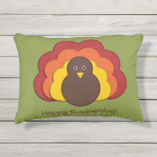Thanksgiving turkey outdoor pillow