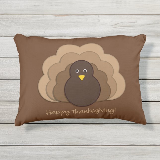 Thanksgiving turkey outdoor pillow (Front)