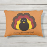 Thanksgiving turkey outdoor pillow