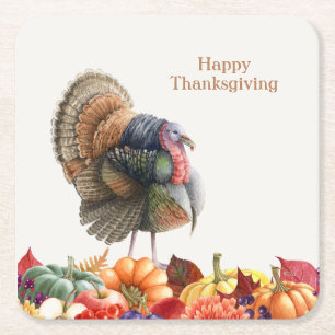 Thanksgiving Turkey Paper Coaster