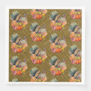Thanksgiving Turkey  Paper Dinner Napkins