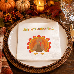 Thanksgiving Turkey Paper Napkins
