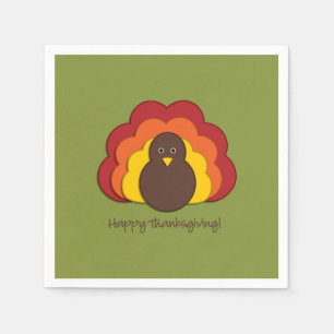 Thanksgiving turkey paper napkins