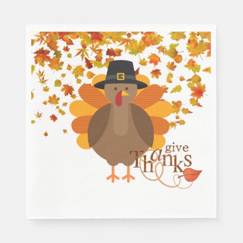Thanksgiving Turkey Paper NapkinsLuncheon Napkins