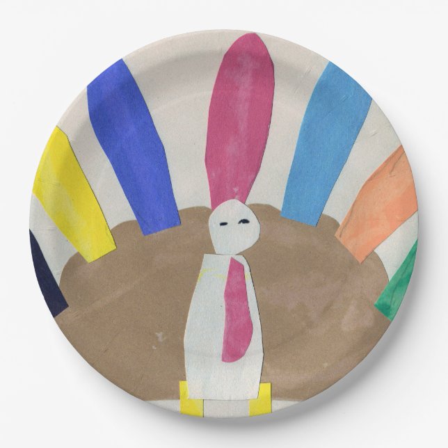 Thanksgiving Turkey Paper Plates (Front)
